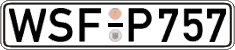 German license plate, Regular plates