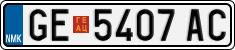 License plate of North Macedonia, Regular plates (2012)