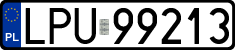 License plates of Poland, Regular car plates