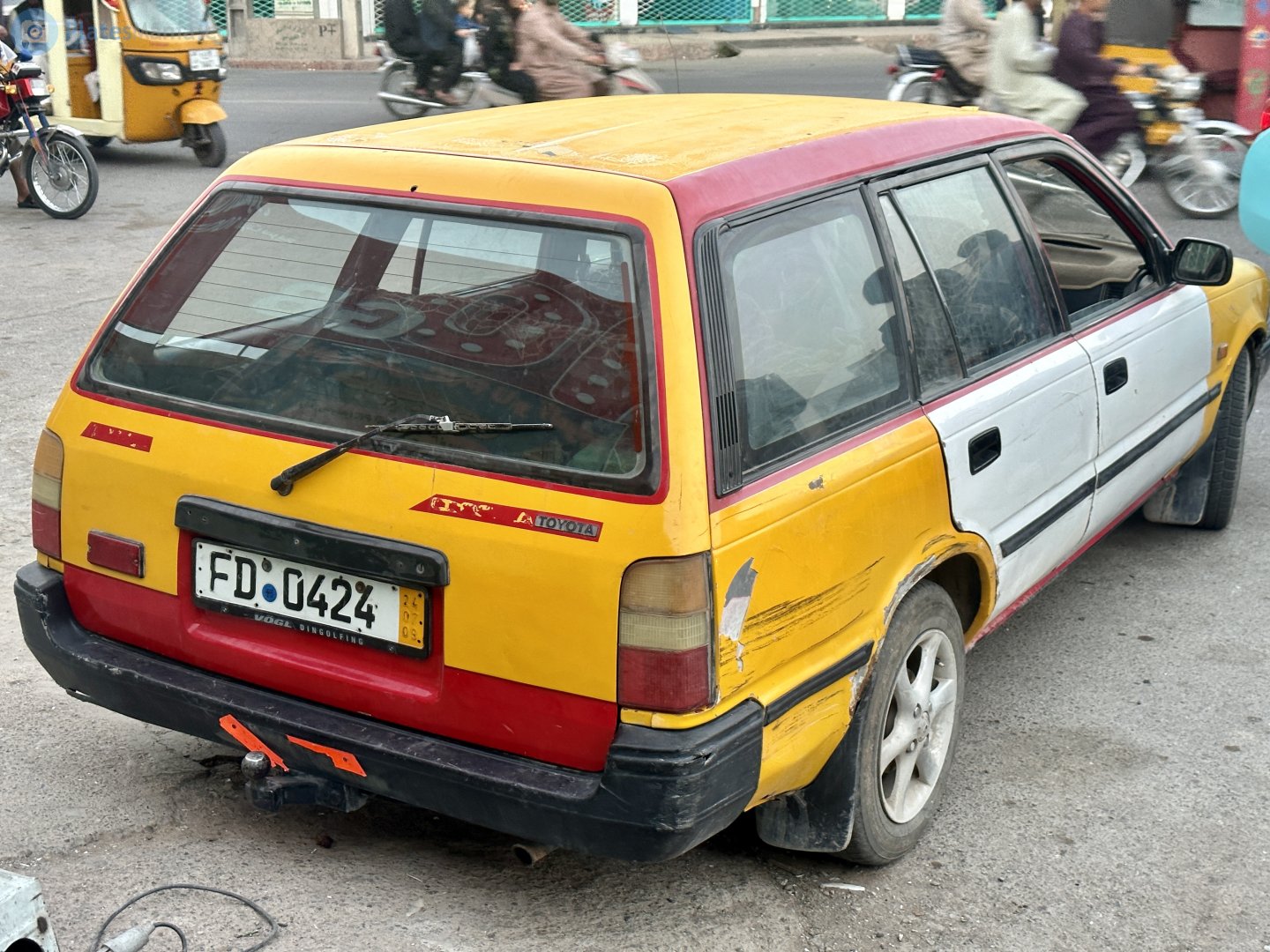 FD 0424, License plate without vehicle 