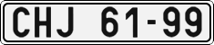 License plate of the Czech Republic, Cars (1960)