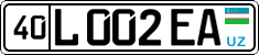 License plate of Uzbekistan, Private owners