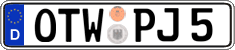 German license plate, Regular plates