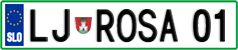License plate of Slovenia, Vanity Plates