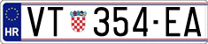 License plate of Croatia, Regular plates