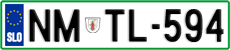 License plate of Slovenia, Cars