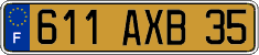 French license plate, FNI