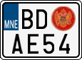 License plate of Montenegro, Scooters