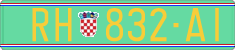 License plate of Croatia, Export transit plates