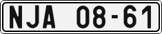 License plate of the Czech Republic, Cars (1960)