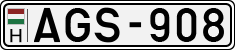 license plates of Hungary, Cars (1990)