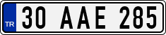 License plate of Turkey, Regular plates