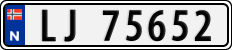 License plate of Norway, Cars