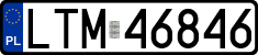 License plates of Poland, Regular car plates