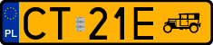 License plates of Poland, Oldtimers