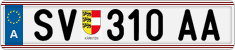 License plate of Austria, Regular plates