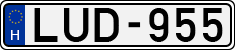 license plates of Hungary, Cars (1990)