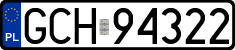 License plates of Poland, Regular car plates