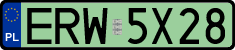 License plates of Poland, Electric vehicles
