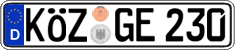 German license plate, Regular plates