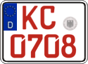 German license plate, Red license plates