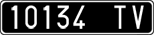 License plate of Italy, Cars (1927 year series)
