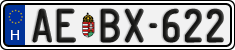 license plates of Hungary, Regular plates (2022)