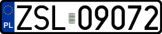 License plates of Poland, Regular car plates