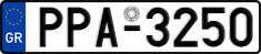 License plate of Greece, Cars