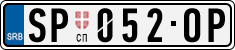 License plate of Serbia, Cars