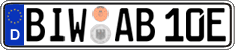 German license plate, Electric vehicles