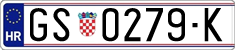 License plate of Croatia, Regular plates