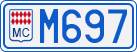 License plate of Monaco, Cars