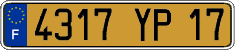 French license plate, FNI