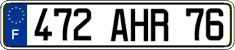 French license plate, FNI