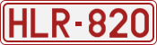 License plate of Belgium, 1951 year system