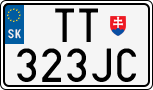 License plate of Slovakia, Cars