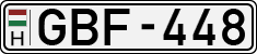 license plates of Hungary, Cars (1990)