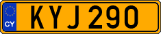 License plate of Cyprus, Regular plates