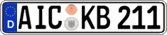 German license plate, Regular plates