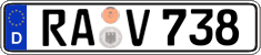 German license plate, Regular plates