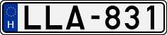 license plates of Hungary, Cars (1990)