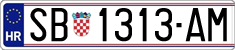 License plate of Croatia, Regular plates