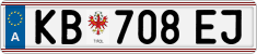 License plate of Austria, Regular plates