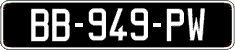 French license plate, SIV (oldtimers)