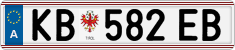 License plate of Austria, Regular plates