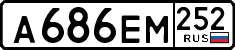 License plate Russia, Cars