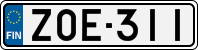 License plate of Finland, Cars