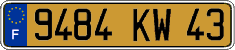 French license plate, FNI