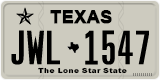 Texas, Regular plates (2012) (АBC-1234)